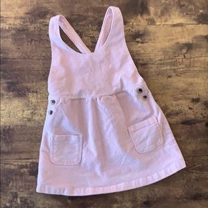 Pink Corduroy Pinafore Baby Dress